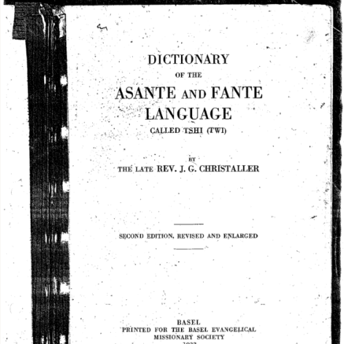 Christaller Dictionary of the Akan Language [PDF] 612 pages