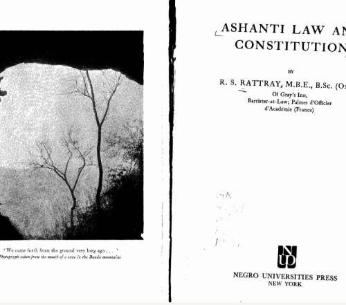 Ashanti Law and Constitution [PDF] 420 Pages
