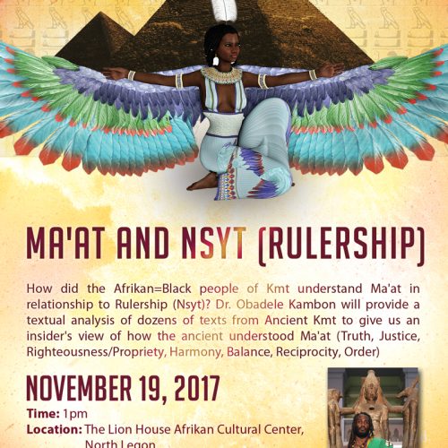 On Ma'at And Nsyt (Rulership) - Okunini (Dr.) Ọbádélé Kambon