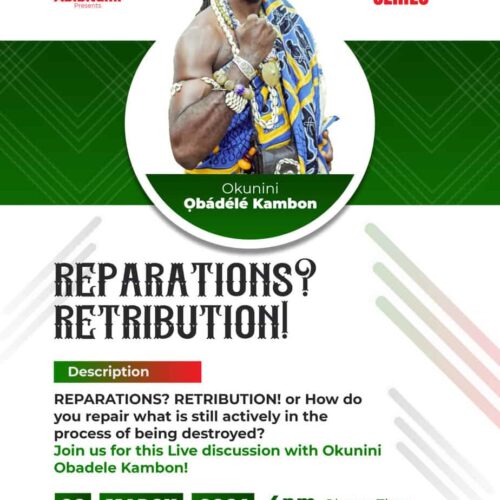 7. SSS Video Recording + Slides: REPARATIONS? RETRIBUTION! Or how do you repair what is actively in the process of being destroyed?