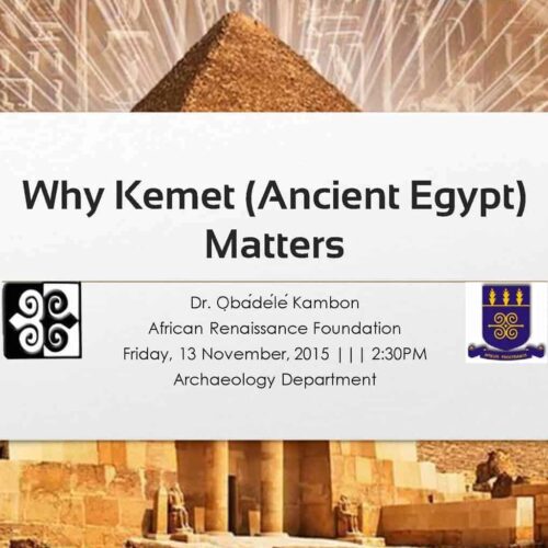 10. SSS Video Recording + Slides: Why Kemet Matters