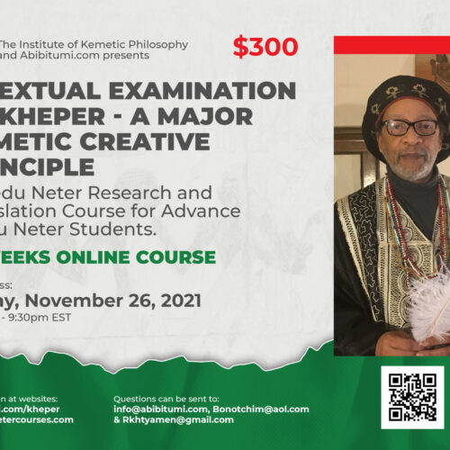 A Textual Examination of Kheper - A Major Kemetic Creative Principle