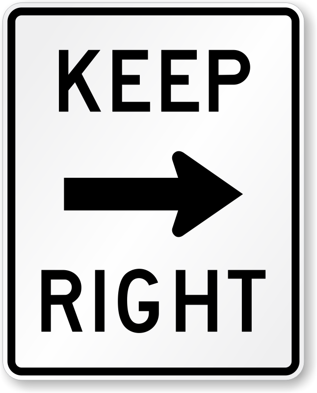 keep-right-arrow-sign-x-r4-7a