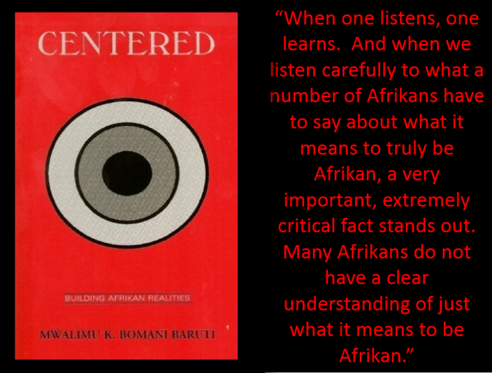 Baruti CTR confusion over what it means to be Afrikan