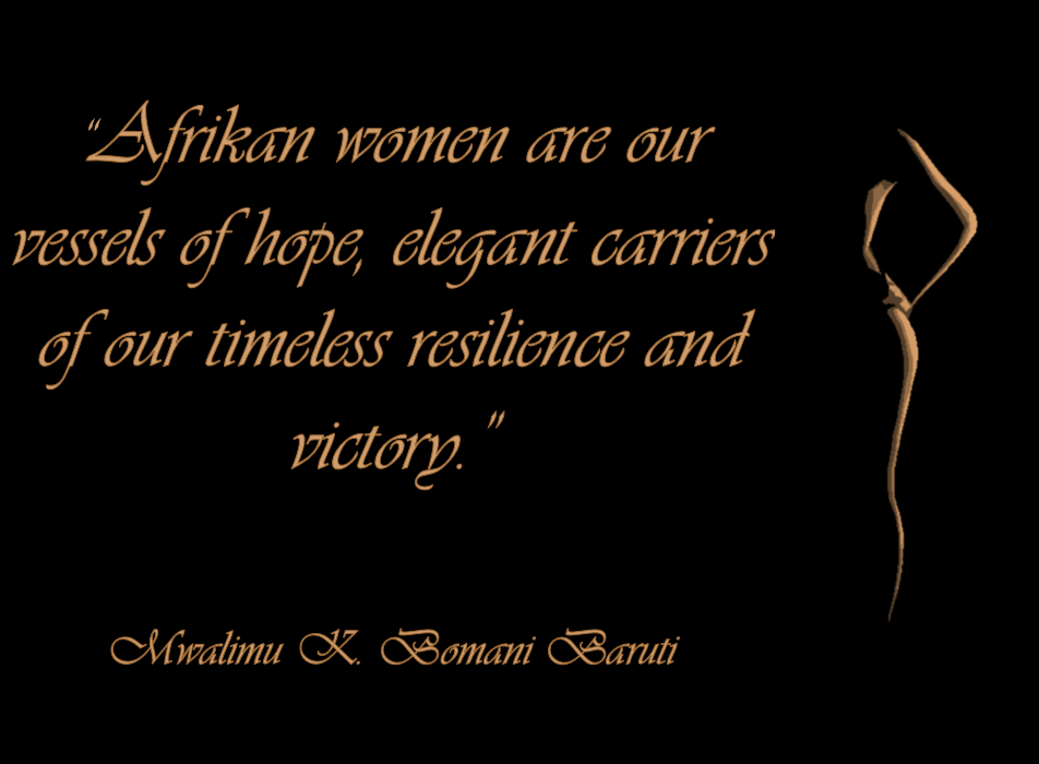 Baruti Afrikan women as vessels