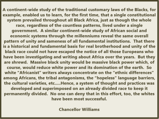 Williams cultural unity