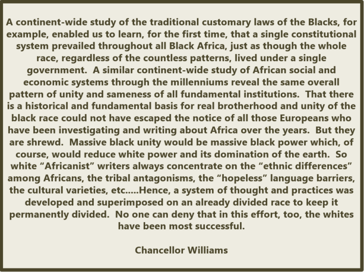 Williams cultural unity