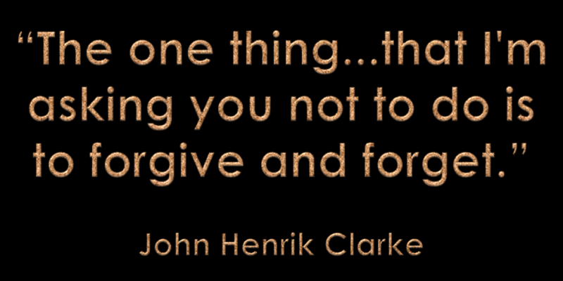 Clarke forgive and forget