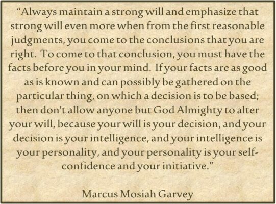 Garvey always maintain