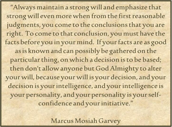 Garvey always maintain