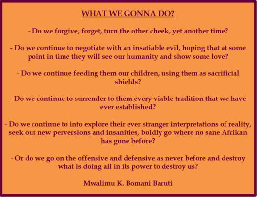 Baruti what we gonna do.