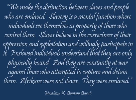 Baruti enslaved vs slave