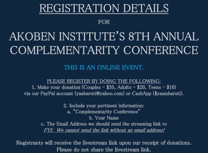 Complementarity Conference Registration 2022