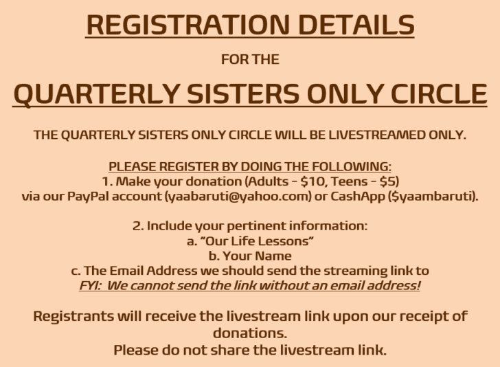 Womens Circle registration 8.22
