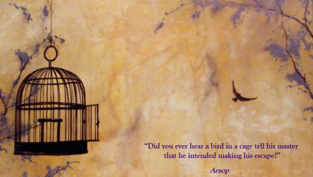Aesop escaping bird