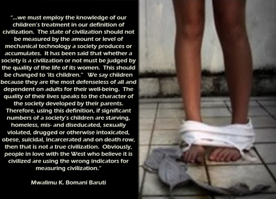 Baruti children as def of civilization