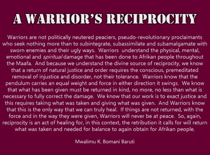 Baruti Maat reciprocity