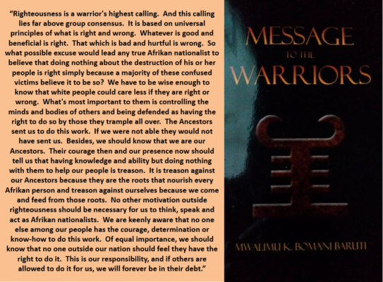 Baruti M2W righteousness calling