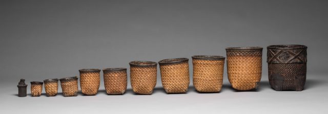 plantfiberleatherNestingBasketsWestAfrica