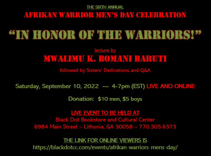 Men's Day 2022 inclusive announcement