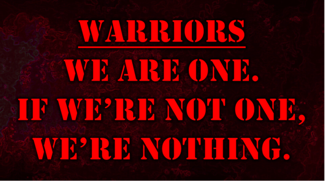 warriors are one