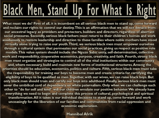 Afrik Black men stand up