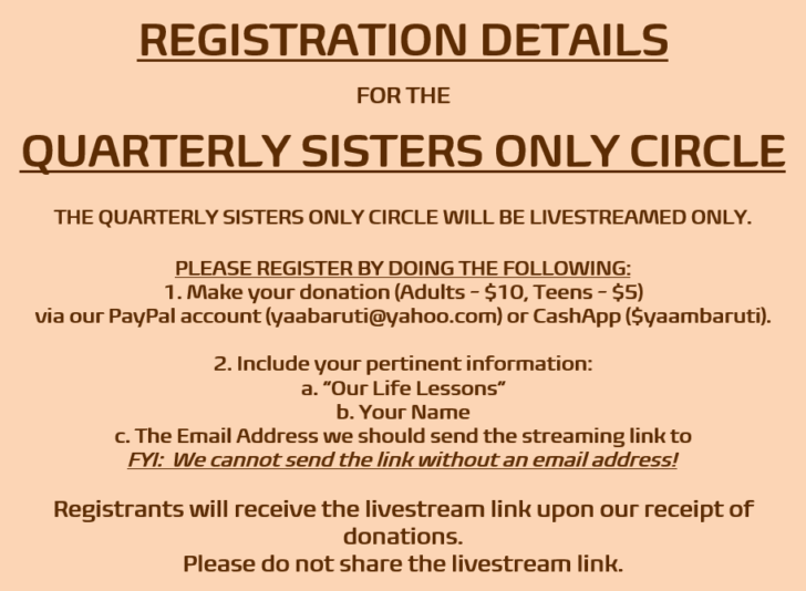 Womens Circle registration 8.22
