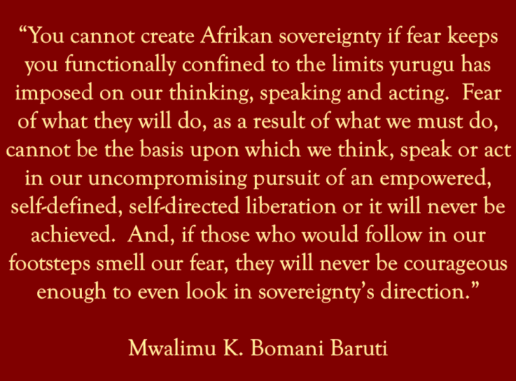 Baruti sovereignty and fear