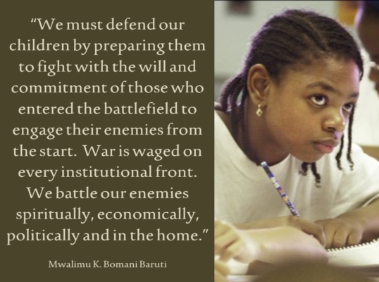 Baruti preparing children for defense