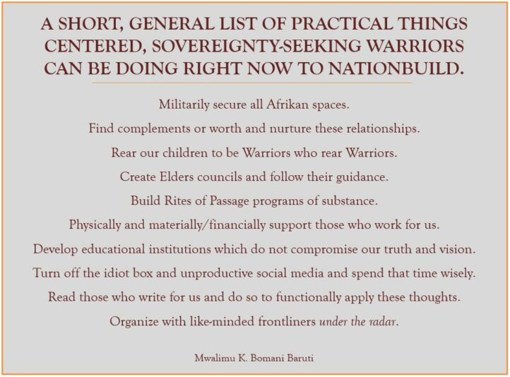 Baruti practical list for now