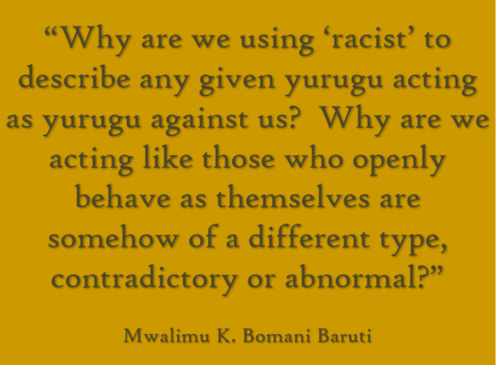 Baruti racist yurugu