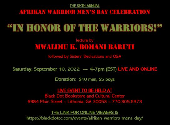 Men's Day 2022 inclusive announcement