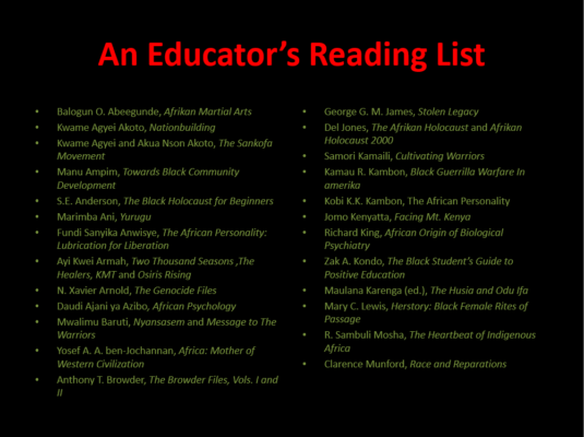 educators reading list 1