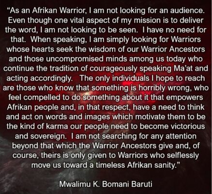 Baruti purpose of speaking