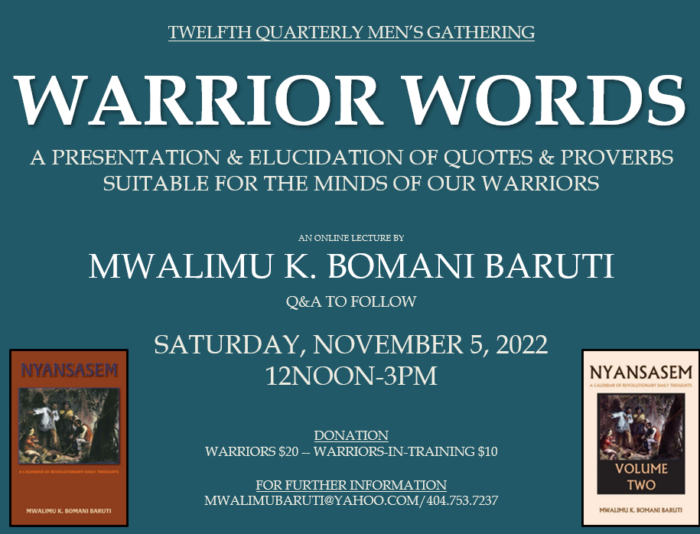Warrior Words 11.5.22