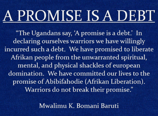 Baruti promise is a debt