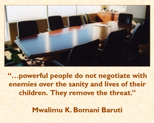Baruti negotiating for our children
