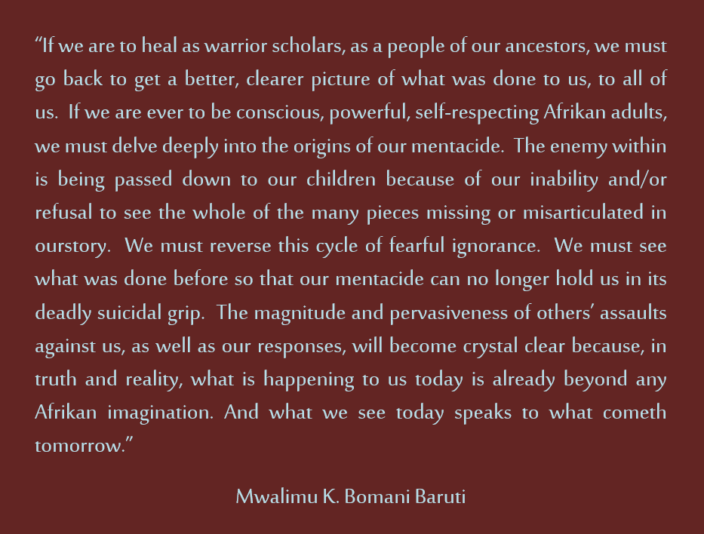 Baruti K! if we are to heal