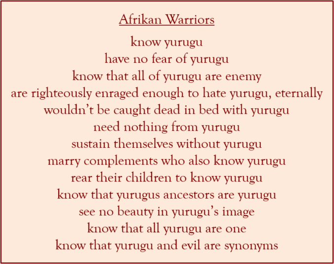 Baruti knowing yurugu
