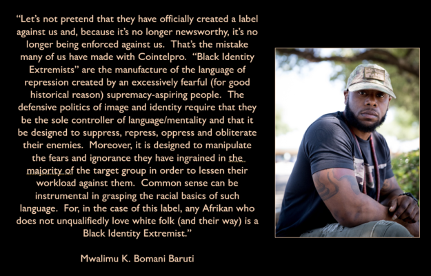 Baruti Black Identity Extremists
