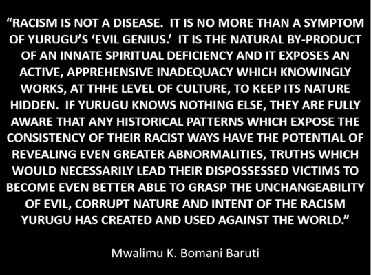 Baruti racism is not a disease