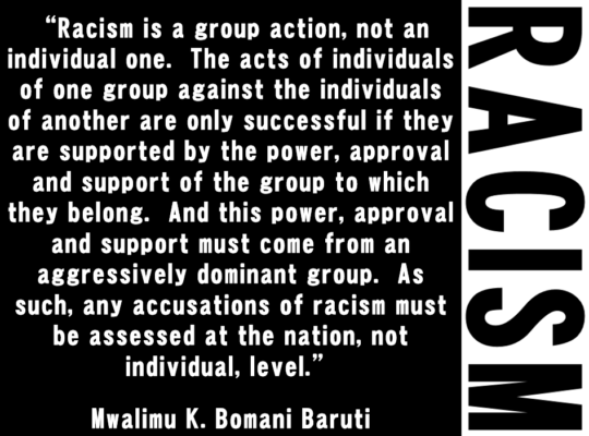 Baruti racism as group function