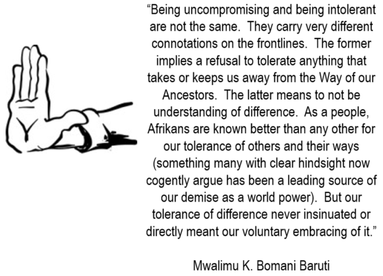 Baruti tolerance versus uncompromising