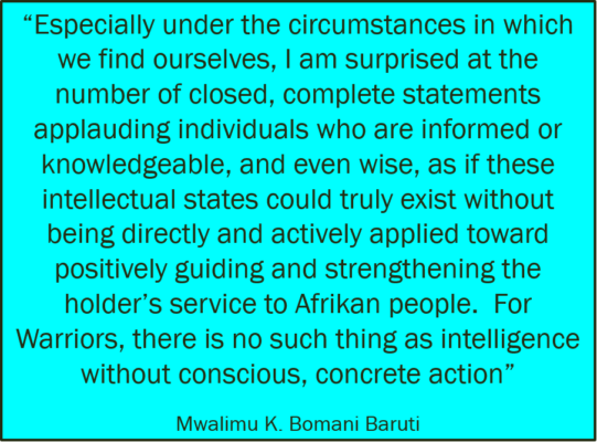 Baruti thought without action...