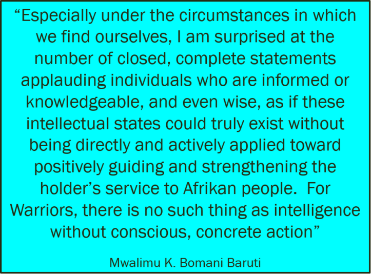 Baruti thought without action...
