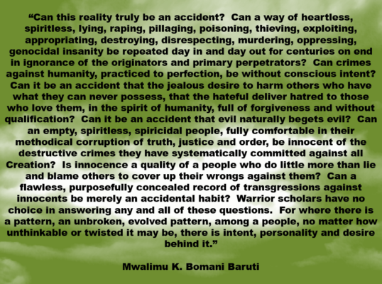 Baruti there is intent