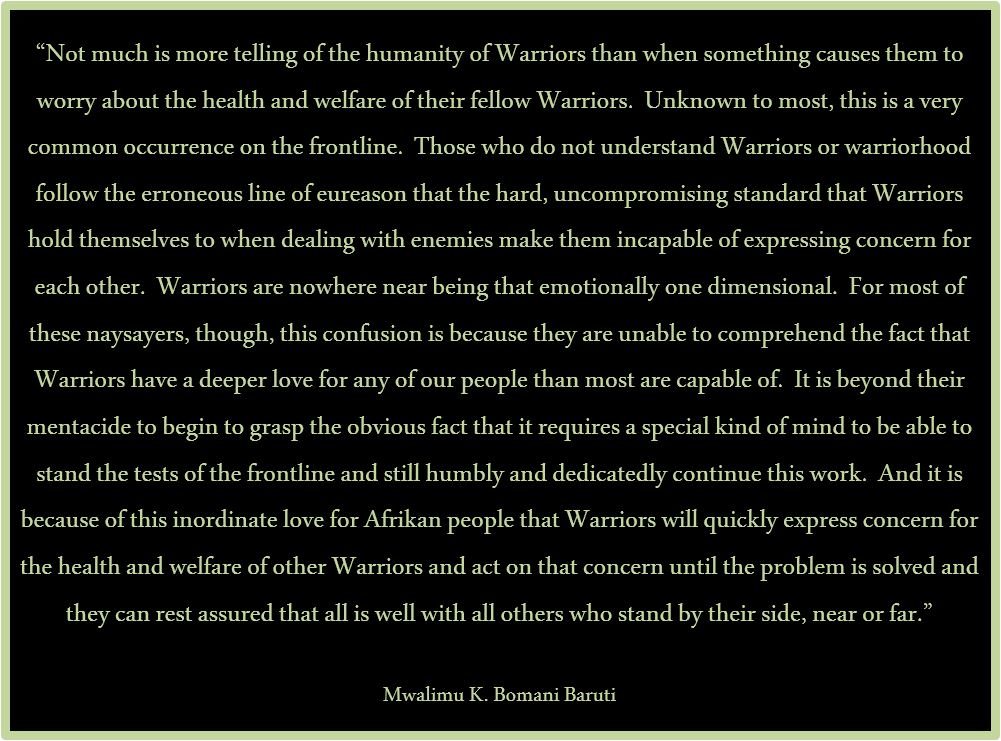 Baruti Warriors worry