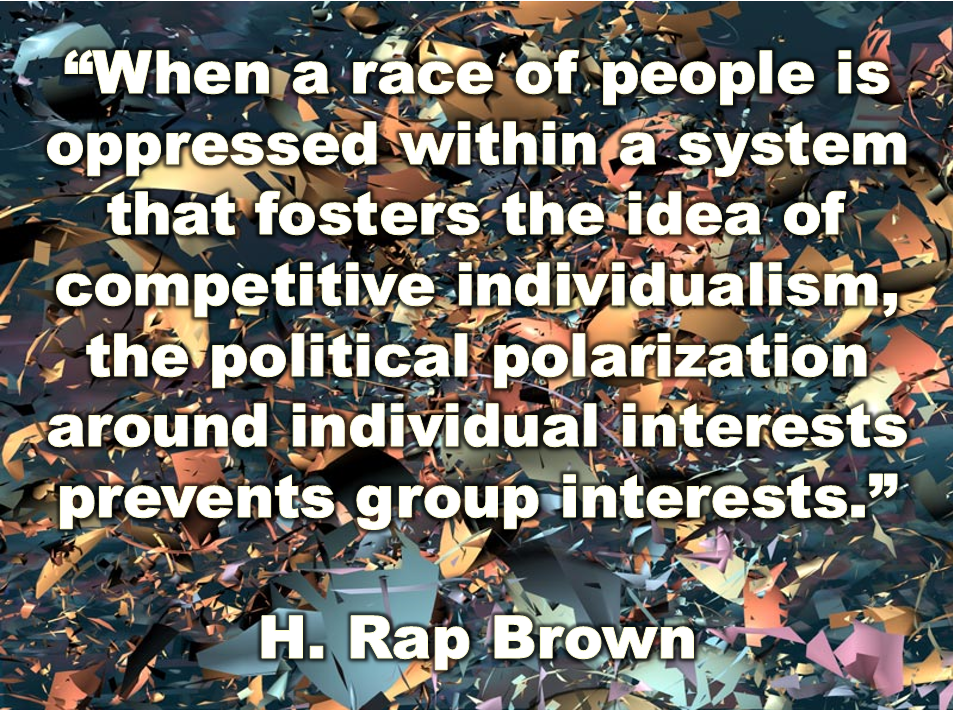 Brown political fragmentation of the dispossessed