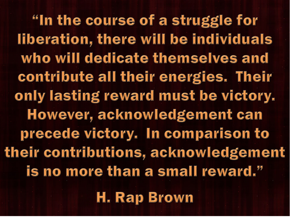 Brown in the course of our struggle