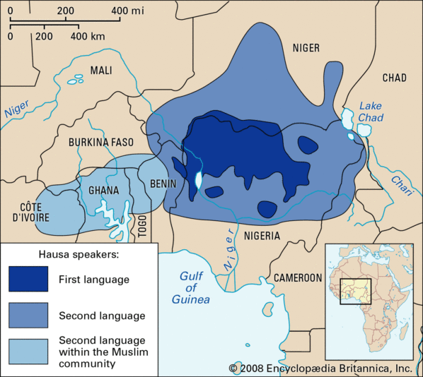 Distribution-Hausa-language